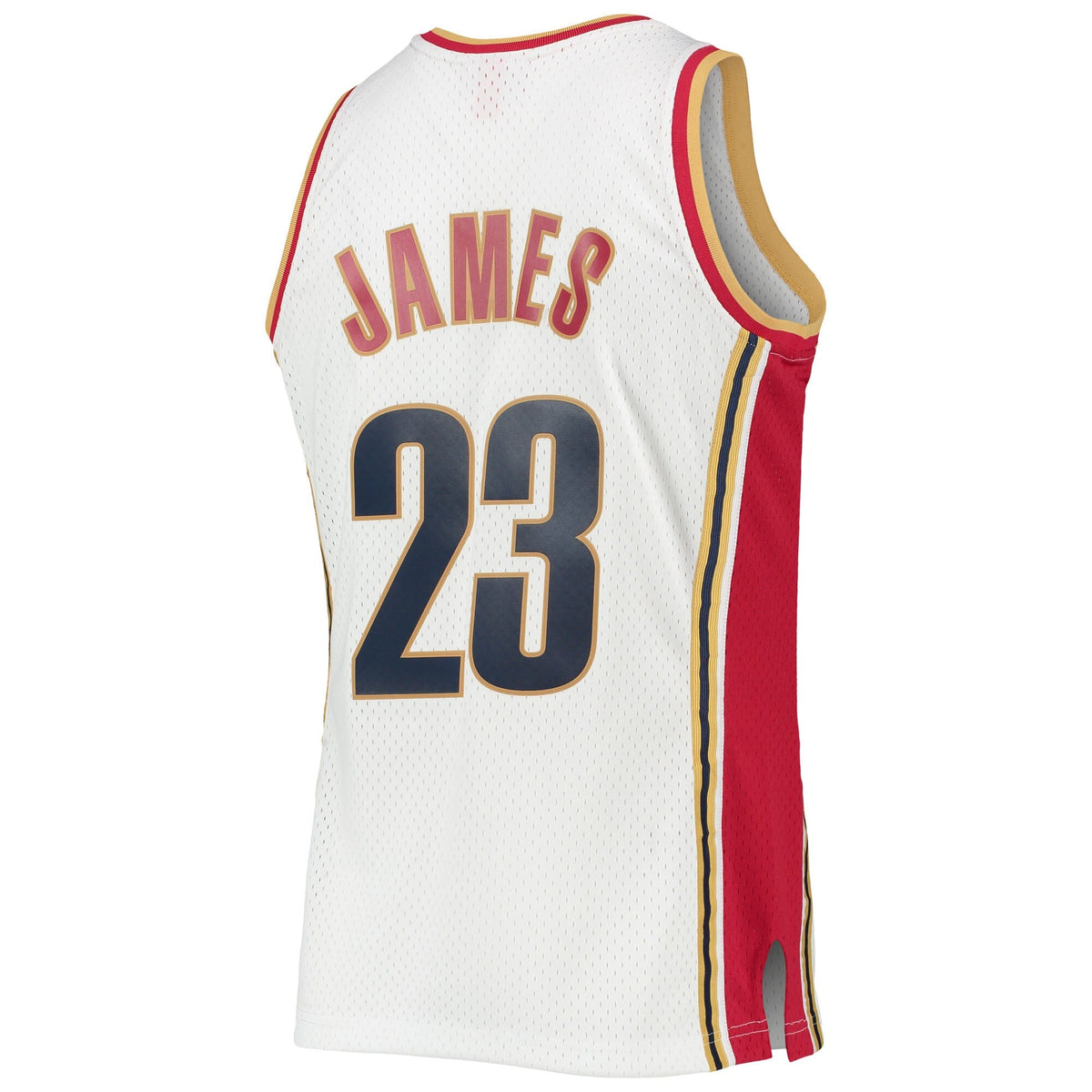 Mitchell & Ness LeBron James White Cleveland Cavaliers 2003-04 Hardwood Classics Swingman Jersey for Men product image 3,