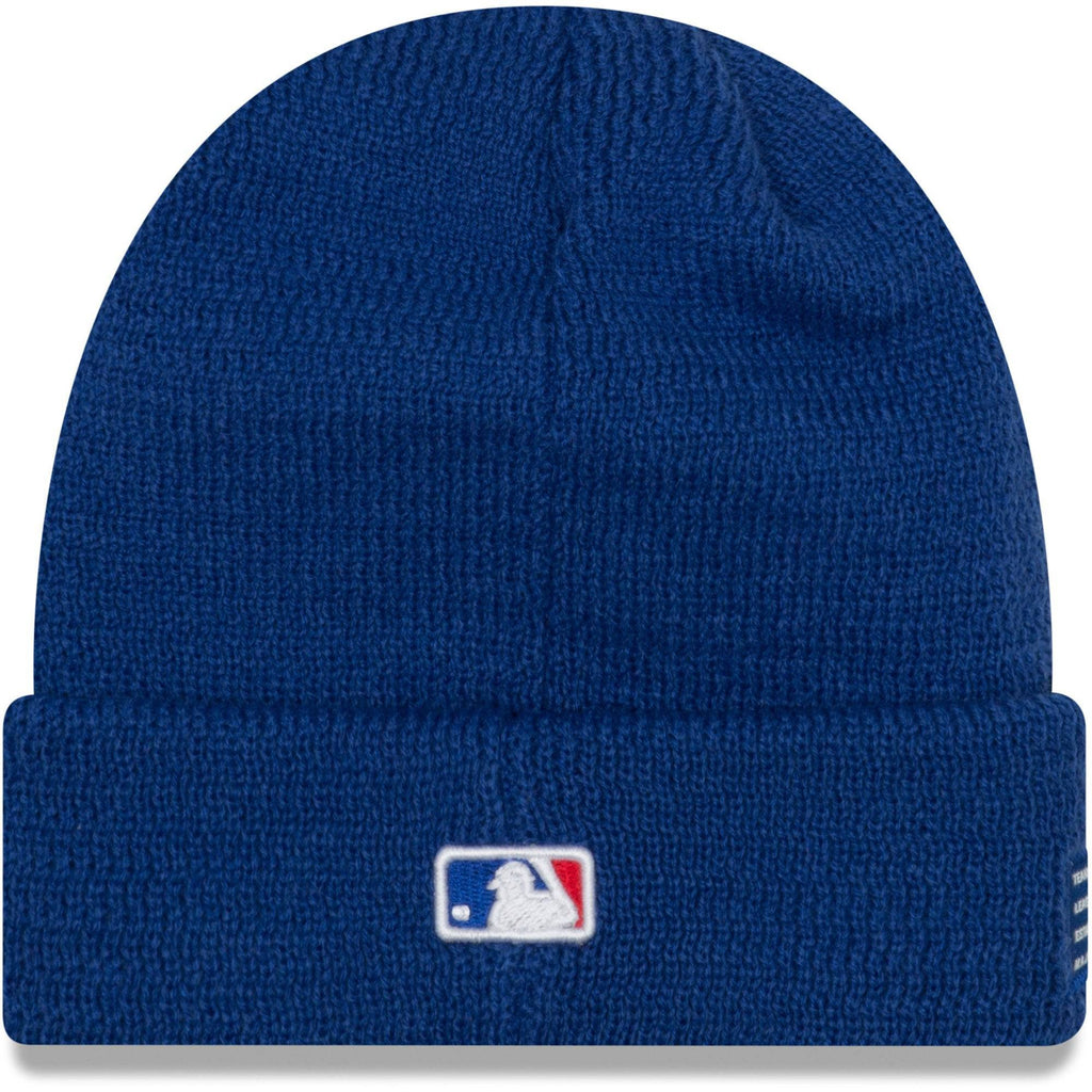 Youth Chicago Cubs New Era Royal On-Field Sport Cuffed Knit Hat product image 2, provided for visual reference and product