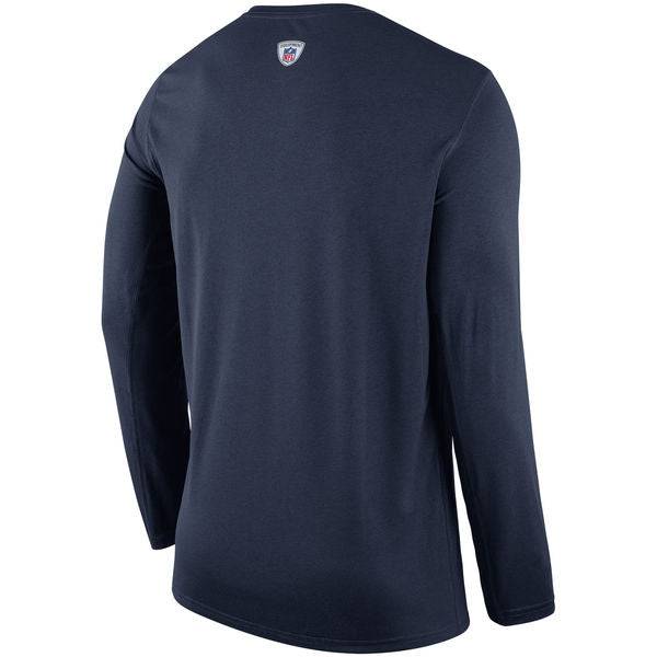 New England Patriots Nike Navy Legend Team Practice Long Sleeve Performance T-Shirt for Men product image 2, provided for