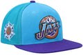Utah Jazz NBA On The Block Mitchell & Ness Snapback Hat product image 1, provided for visual reference and product detail