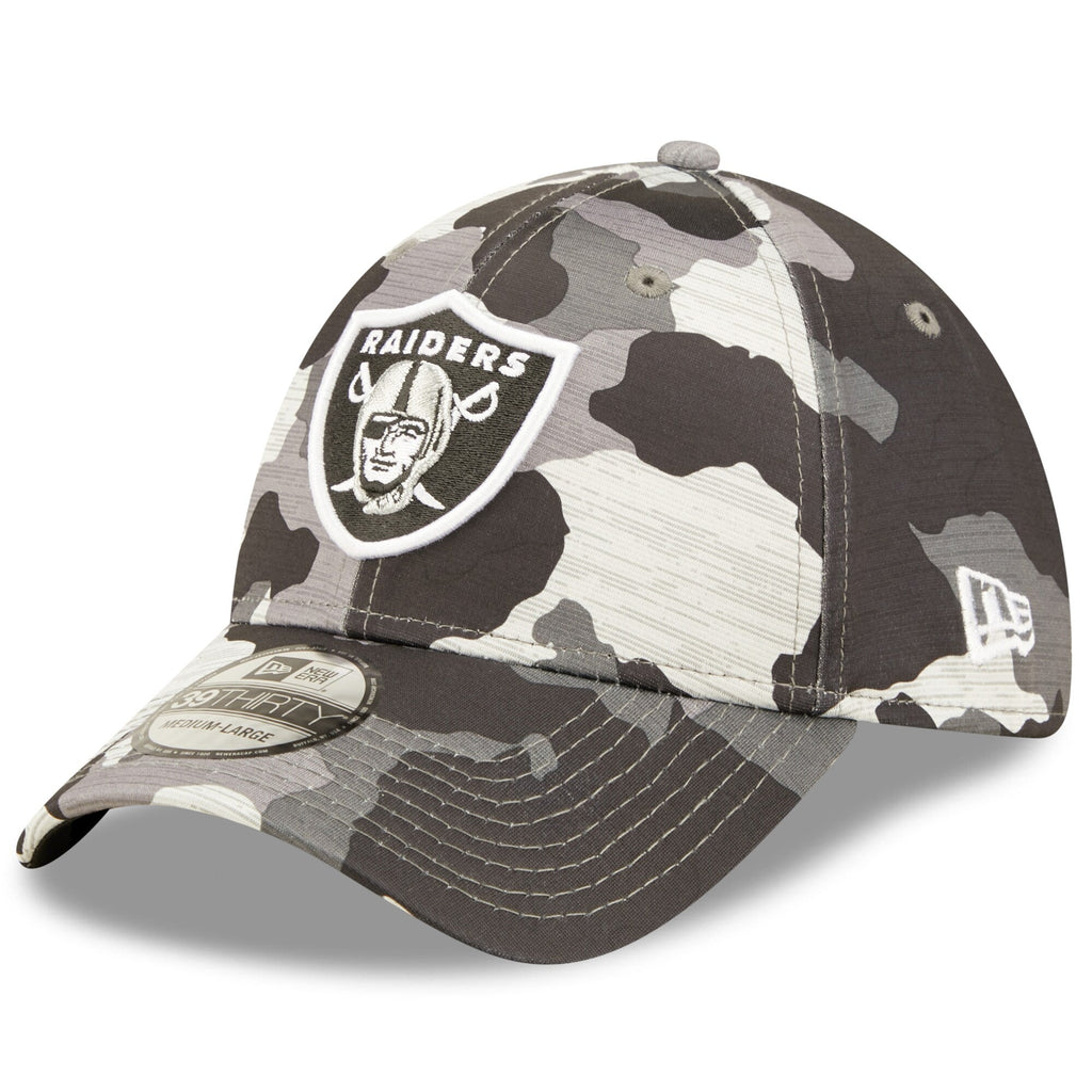 Las Vegas Raiders New Era Camo 2022 NFL Training Camp Official 39THIRTY Flex Hat for Men product image 1, provided for