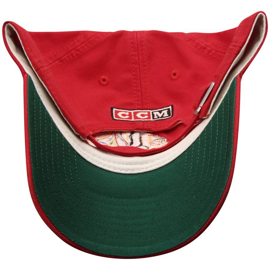 CCM Chicago Blackhawks Red 1961 Logo Adjustable Slouch Hat product image 5, provided for visual reference and product detail