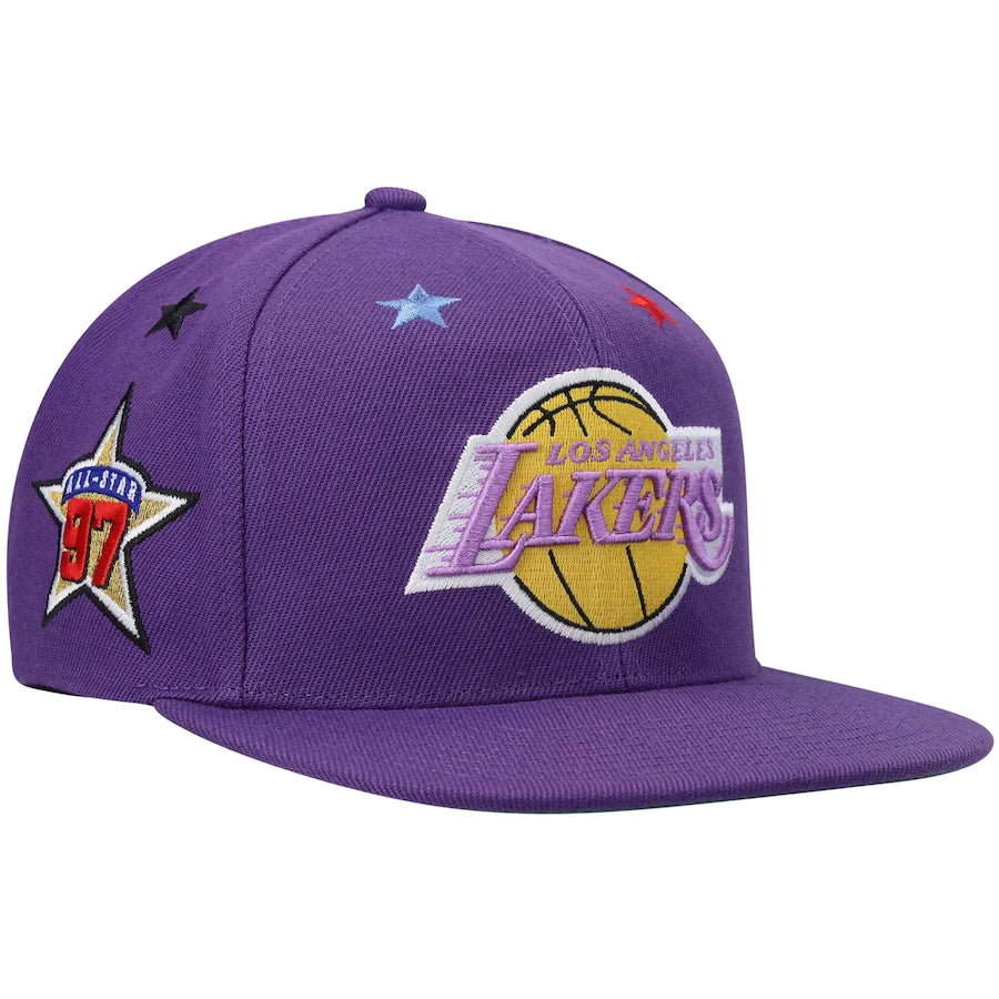 Los Angeles Lakers NBA 97 Top Star HWC Purple Mitchell & Ness Snapback Hat product image 3, provided for visual reference