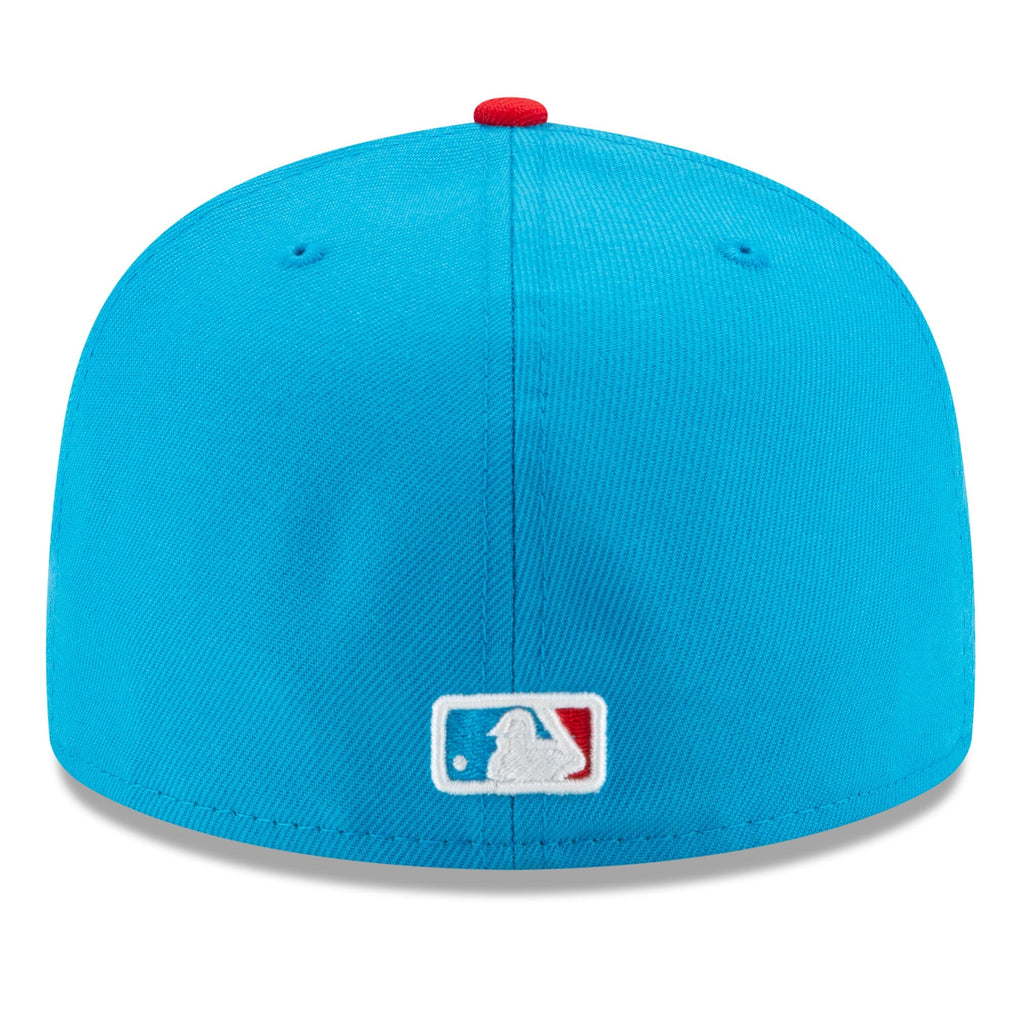 Miami Marlins New Era Blue/Red 2021 City Connect 59FIFTY Fitted Hat for Men product image 4, provided for visual reference