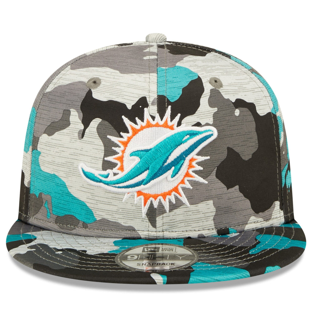 Miami Dolphins New Era Camo 2022 NFL Training Camp Official 9FIFTY Snapback Adjustable Hat for Men product image 2, provided