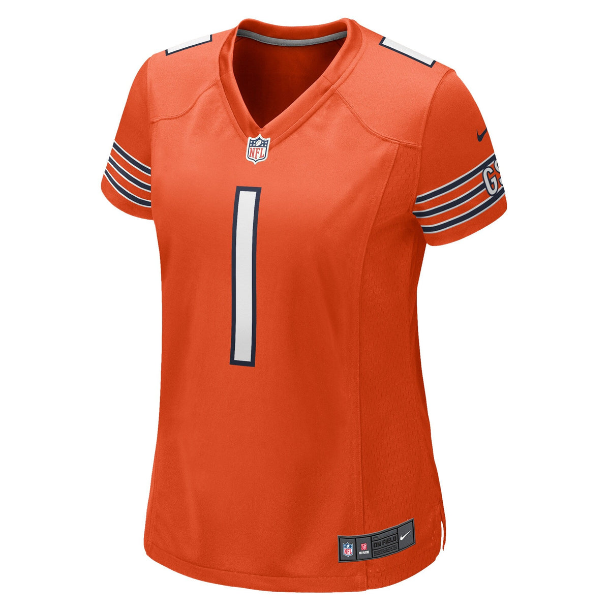 Chicago Bears Justin Fields Nike Orange Game Jersey for Women product image 2, provided for visual reference and product