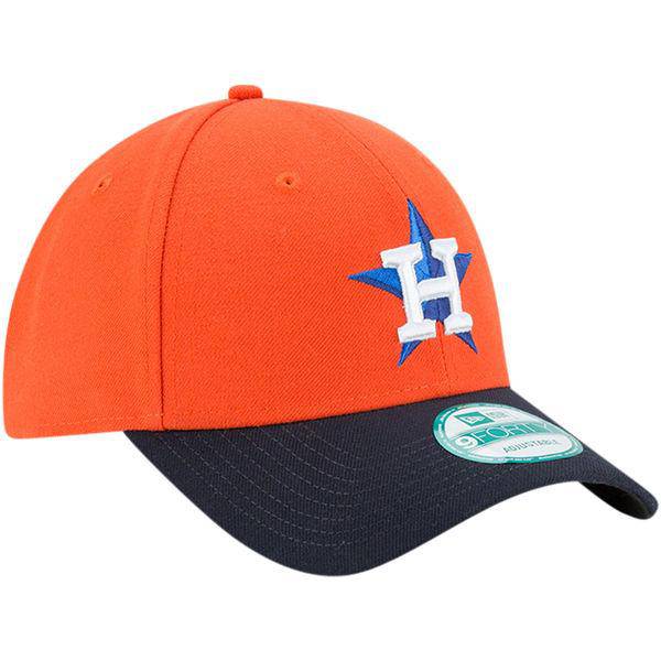 Houston Astros Men’s New Era Orange/Navy The League Alternate 9FORTY Adjustable Hat product image 3, provided for visual