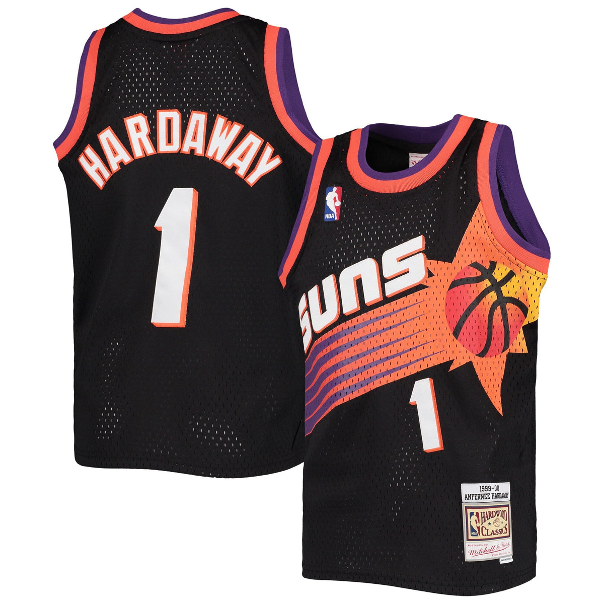 Youth Phoenix Suns Anfernee "Penny" Hardaway Mitchell & Ness Black Hardwood Classics Swingman Jersey product image 1,