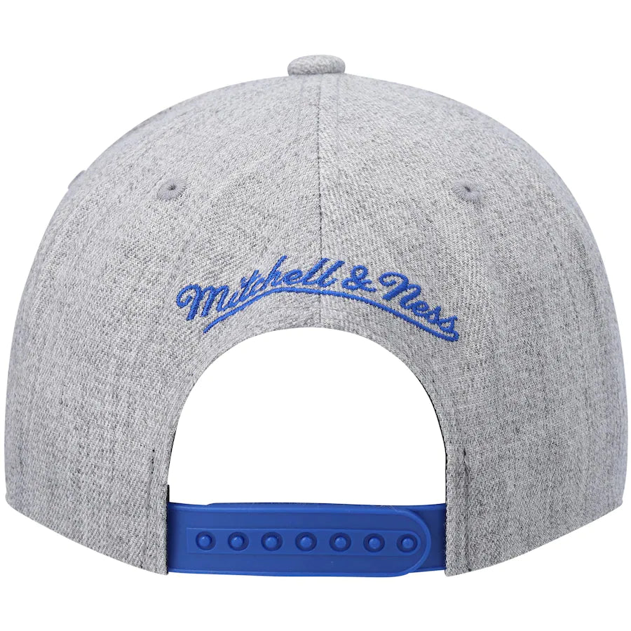 Los Angeles Lakers HWC Gray Heathered 2.0 Mitchell & Ness Snapback Hat product image 4, provided for visual reference and
