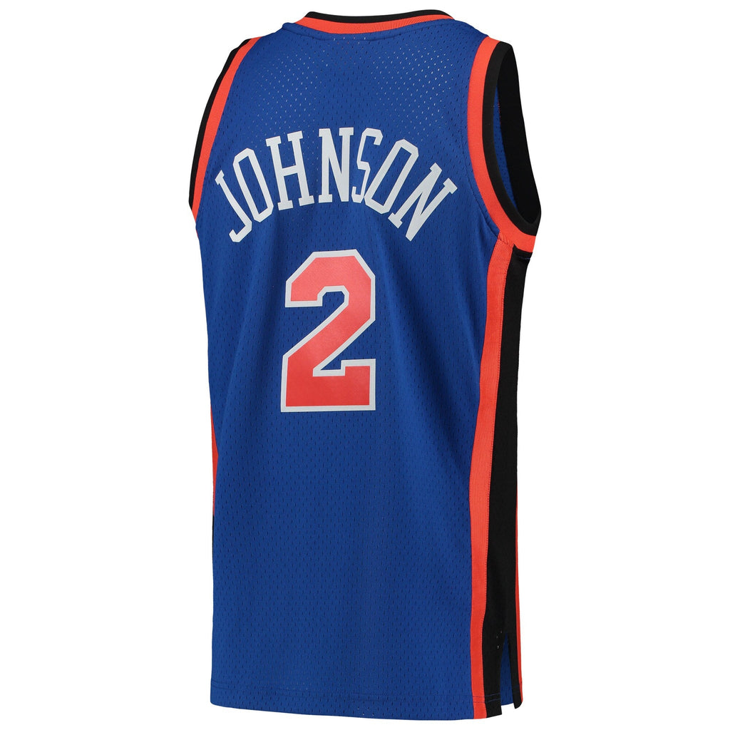 Larry Johnson New York Knicks Mitchell & Ness Hardwood Classics 1998-99 Swingman Jersey - Blue for Men product image 3,
