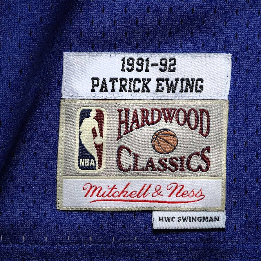 New York Knicks Patrick Ewing Mitchell & Ness Blue 1991-92 Hardwood Classics Swingman Jersey for Men product image 4,