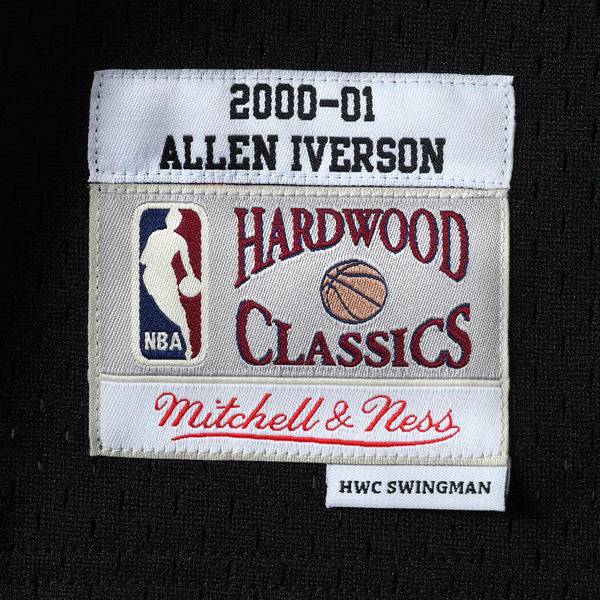 Men’s Allen Iverson Philadelphia 76ers 2000-2001 Swingman Black Replica Jersey By Mitchell & Ness product image 6, provided