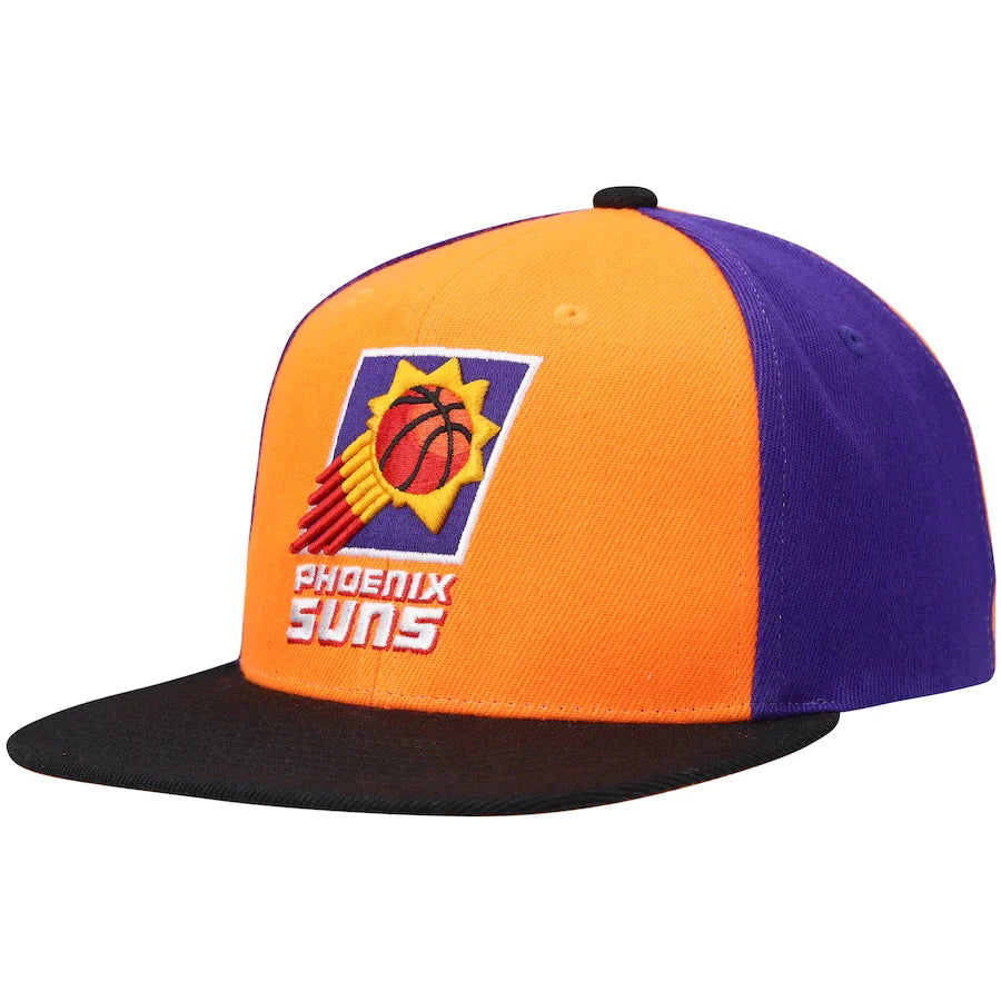 Phoenix Suns NBA On The Block Mitchell & Ness Snapback Hat product image 3, provided for visual reference and product detail