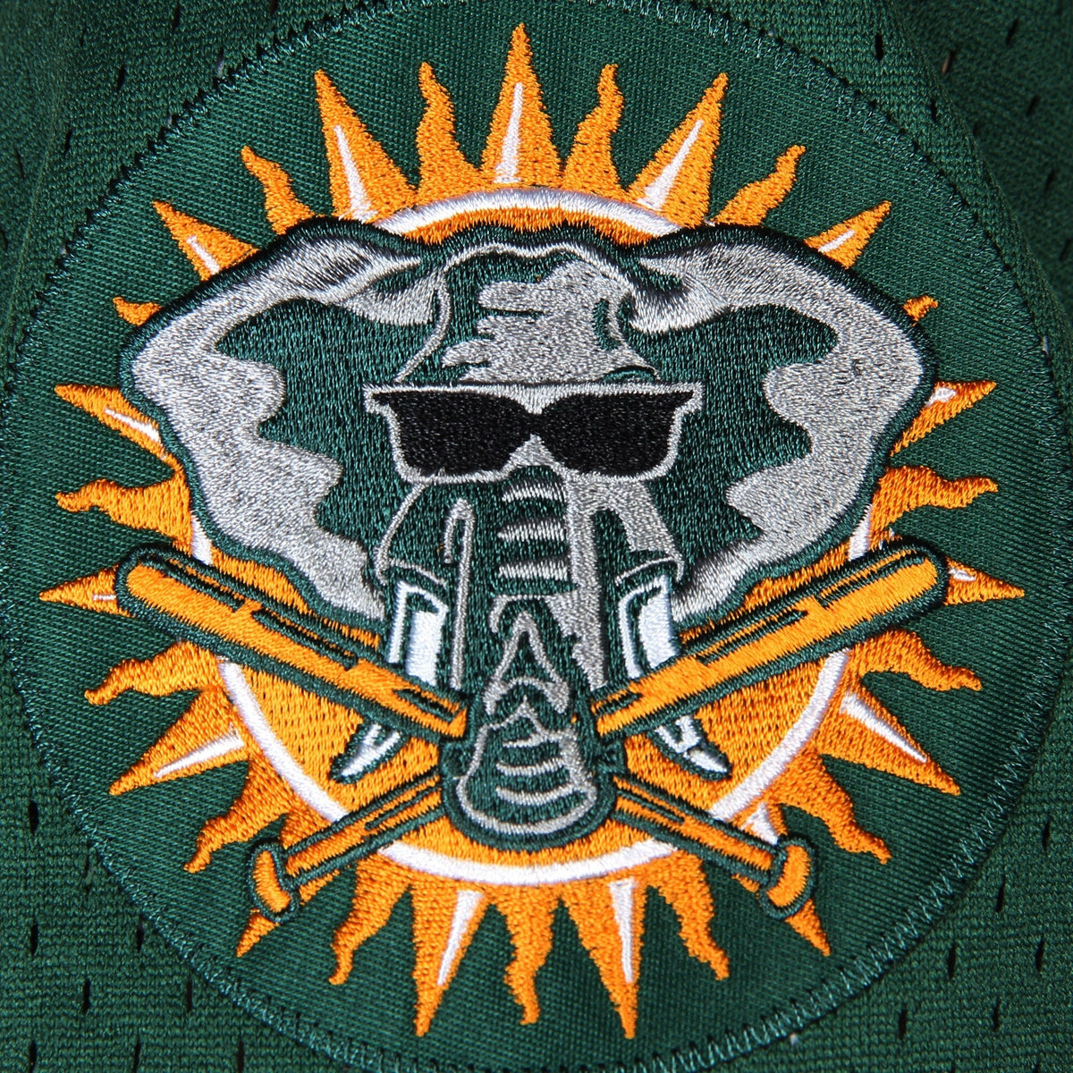 Oakland Athletics Rickey Henderson 1998 Mitchell & Ness Green Cooperstown 1987 Mesh Batting Practice Jersey for Men product