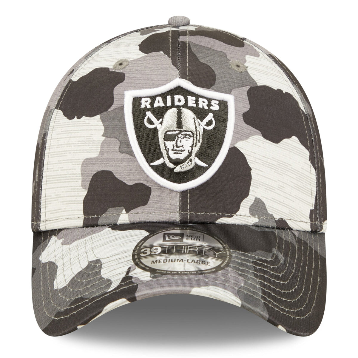 Las Vegas Raiders New Era Camo 2022 NFL Training Camp Official 39THIRTY Flex Hat for Men product image 2, provided for