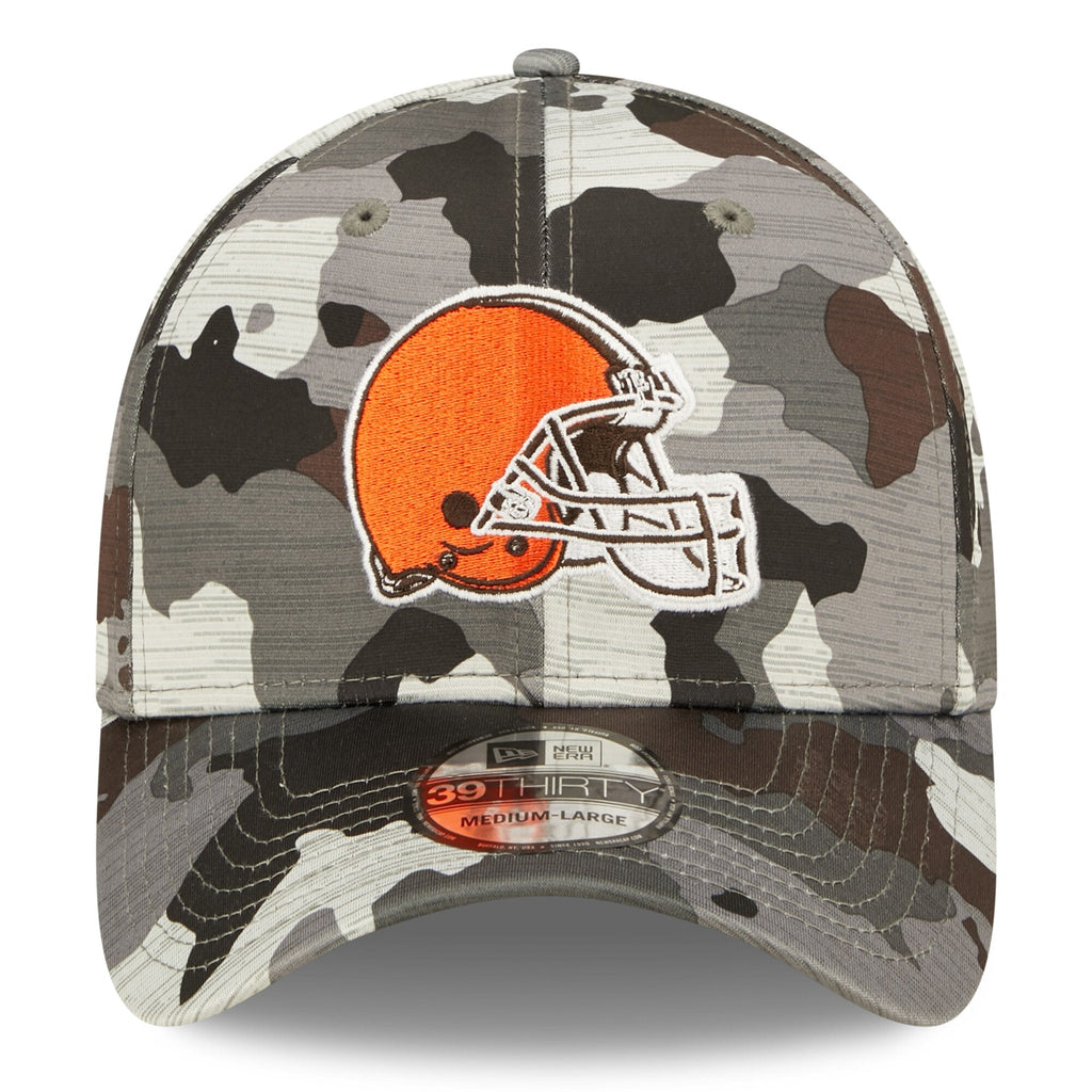 Cleveland Browns New Era Camo 2022 NFL Training Camp Official 39THIRTY Flex Hat for Men product image 2, provided for visual
