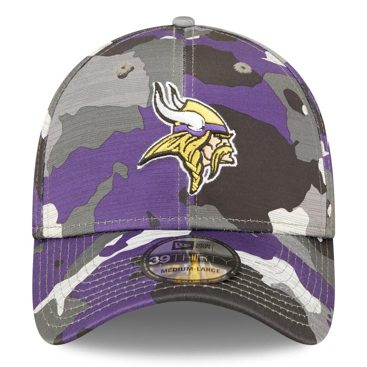 Minnesota Vikings New Era Camo 2022 NFL Training Camp Official 39THIRTY Flex Hat for Men product image 2, provided for