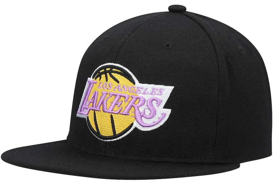 Los Angeles NBA Core Basic HWC Black Mitchell & Ness Snapback Hat for Men product image 1, provided for visual reference and