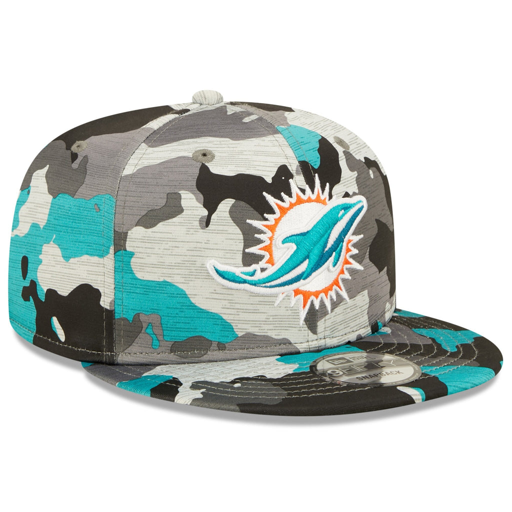 Miami Dolphins New Era Camo 2022 NFL Training Camp Official 9FIFTY Snapback Adjustable Hat for Men product image 3, provided