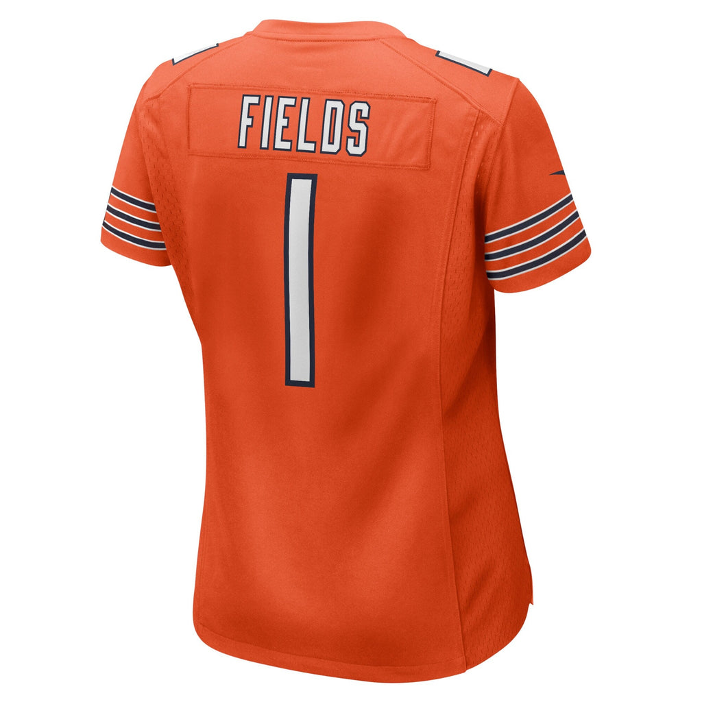 Chicago Bears Justin Fields Nike Orange Game Jersey for Women product image 3, provided for visual reference and product