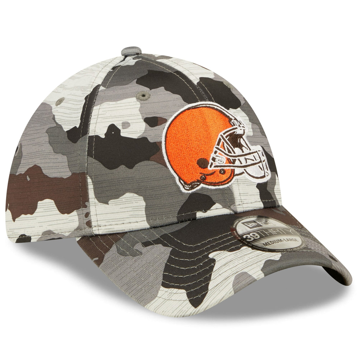 Cleveland Browns New Era Camo 2022 NFL Training Camp Official 39THIRTY Flex Hat for Men product image 3, provided for visual