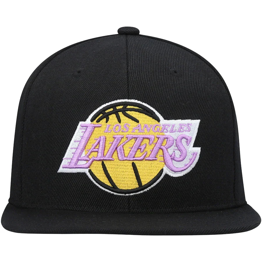 Los Angeles NBA Core Basic HWC Black Mitchell & Ness Snapback Hat for Men product image 2, provided for visual reference and