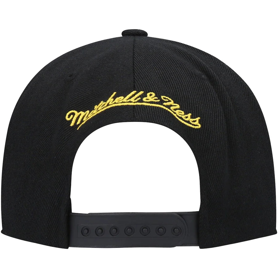 Los Angeles NBA Core Basic HWC Black Mitchell & Ness Snapback Hat for Men product image 4, provided for visual reference and