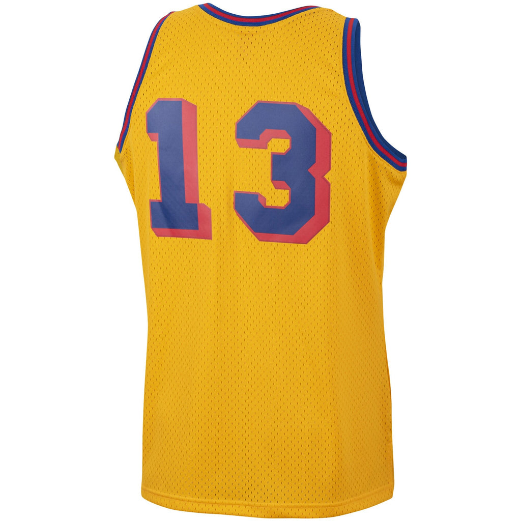 Mitchell & Ness Wilt Chamberlain San Francisco Warriors Gold 1962-63 Hardwood Classics Swingman Jersey for Men product image