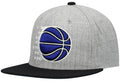 Orlando Magic Mitchell & Ness Gray/Blue Heathered Underpop Snapback Hat for Men product image 1, provided for visual