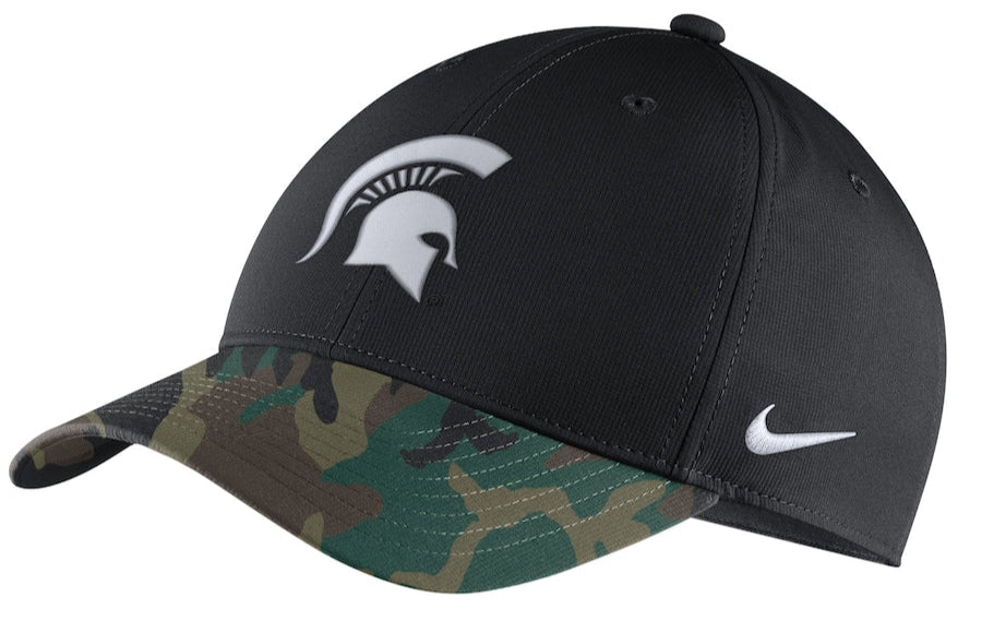 Michigan State Spartans Nike Legacy 91 2021 Veterans Camo Adjustable Hat product image 1, provided for visual reference and