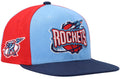Houston Rockets NBA On The Block Mitchell & Ness Snapback Hat product image 1, provided for visual reference and product
