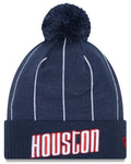 Houston Rockets '21 NBA City Edition New Era Navy Cuffed Knit Hat product image 1, provided for visual reference and product