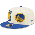 Golden State Warriors New Era 2022 NBA Draft 9FIFTY Snapback Adjustable Hat - Cream/Blue product image 1, provided for