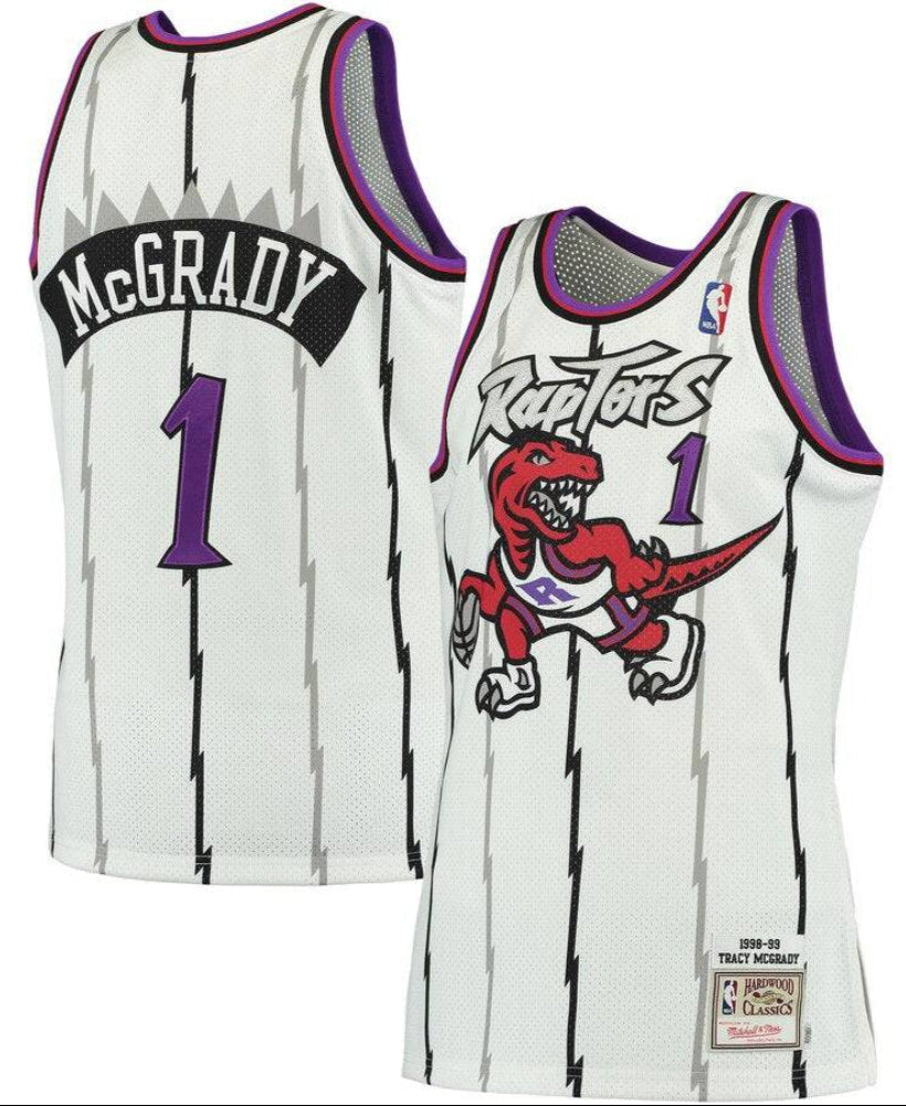 Mitchell & Ness Tracy McGrady Toronto Raptors White 1998-99 Hardwood Classics Swingman Jersey for Men product image 1,