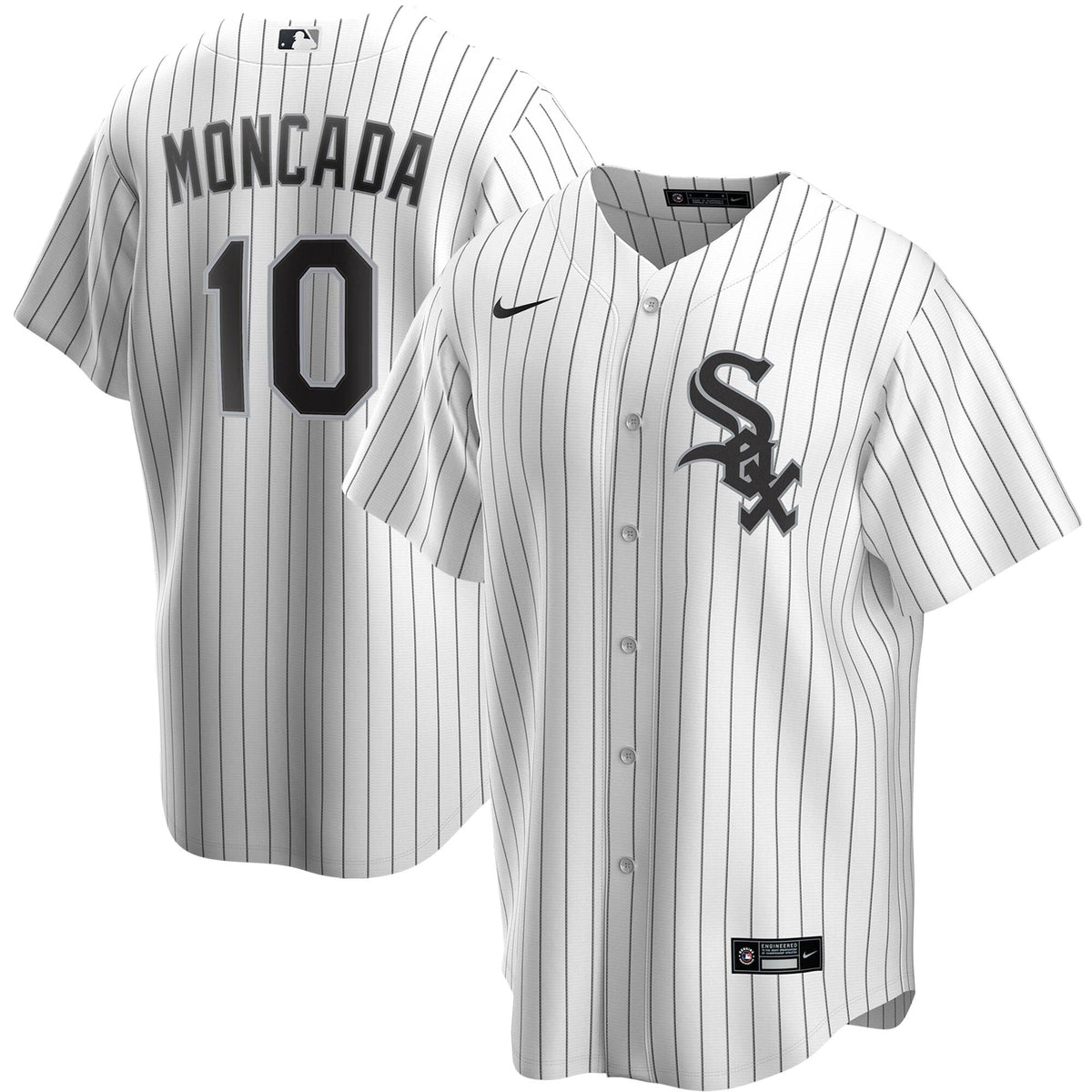 NIKE Men Yoan Moncada Chicago White Sox White Home Replica Jersey product image 1, provided for visual reference and product
