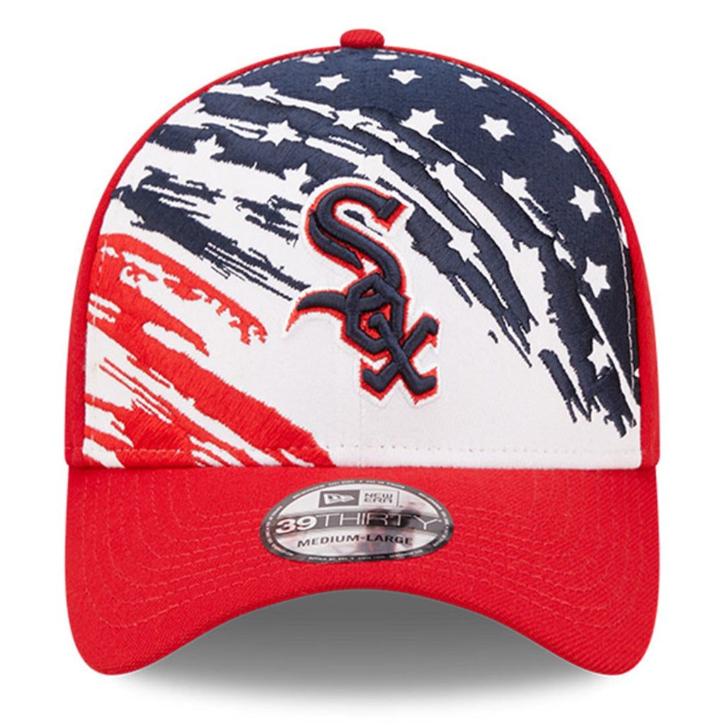 Chicago White Sox New Era Red 2022 4th of July 39THIRTY Flex Hat for Men product image 2, provided for visual reference and