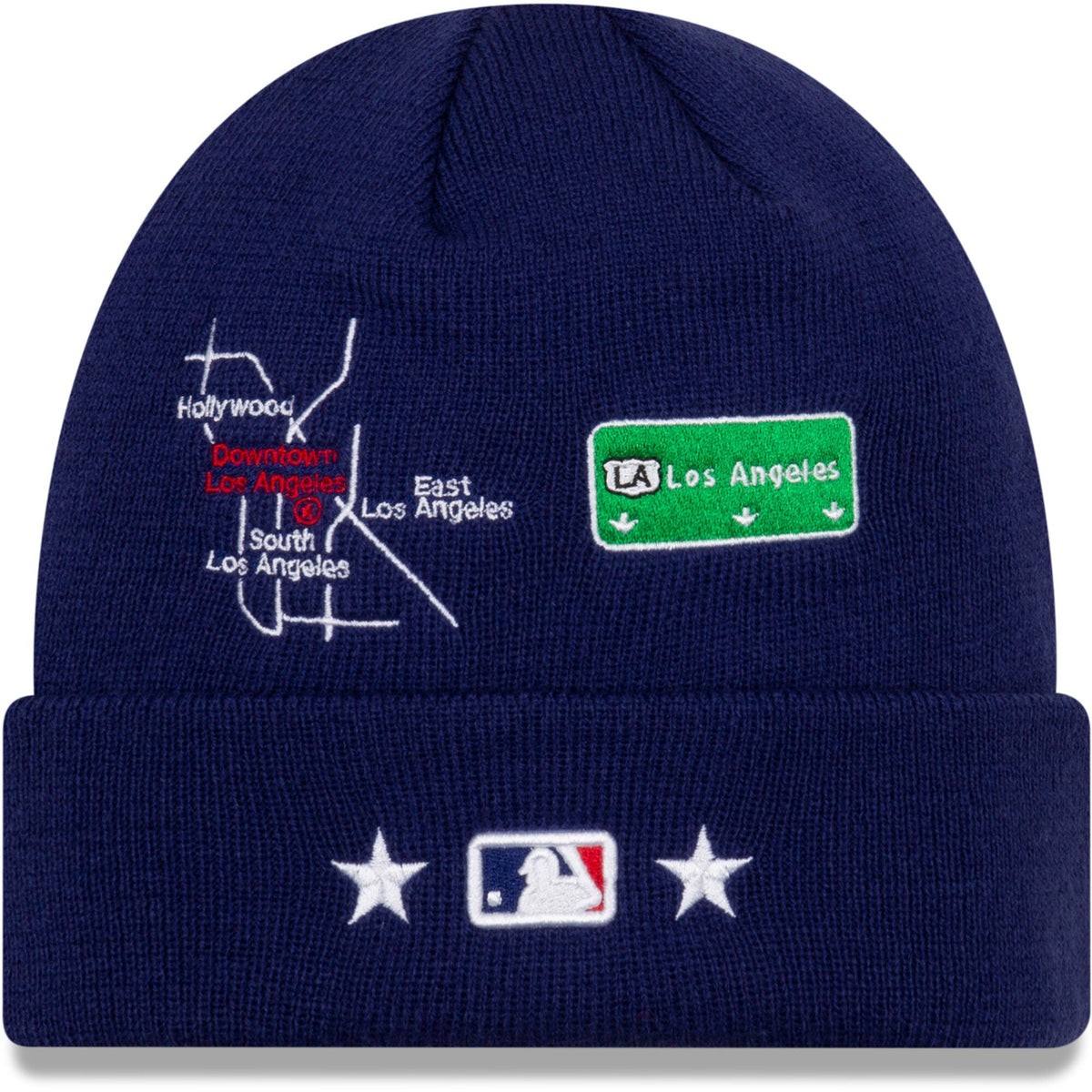 Los Angeles Dodgers New Era Royal 1988 World Series City Transit Cuffed Knit Hat for Men product image 2, provided for