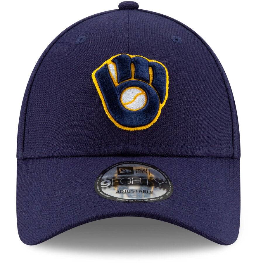 Milwaukee Brewers Away The League 9FORTY Adjustable Hat - Navy for Men product image 2, provided for visual reference and