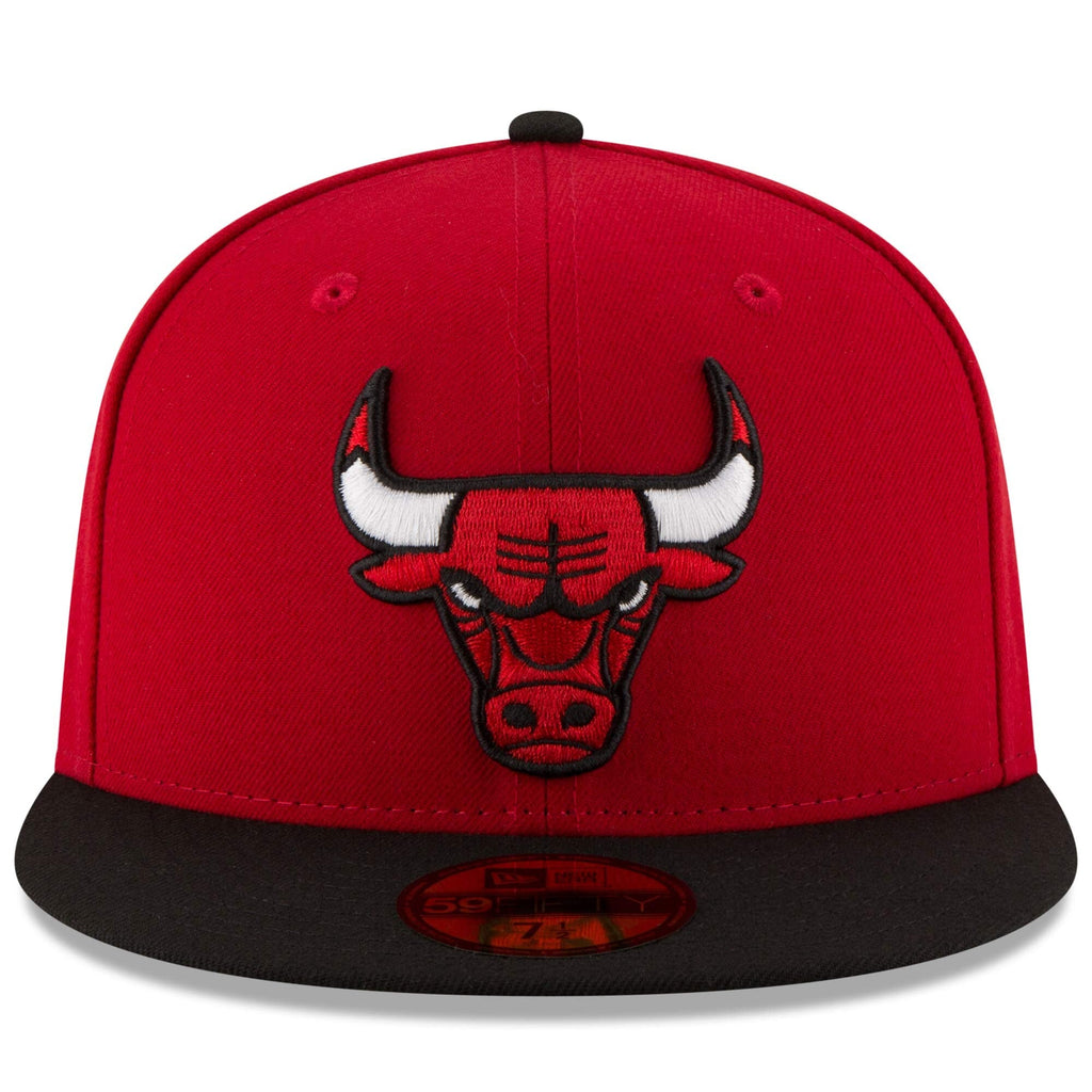 Chicago Bulls New Era Red/Black Official Team Color 2Tone 59FIFTY Fitted Hat for Men product image 2, provided for visual