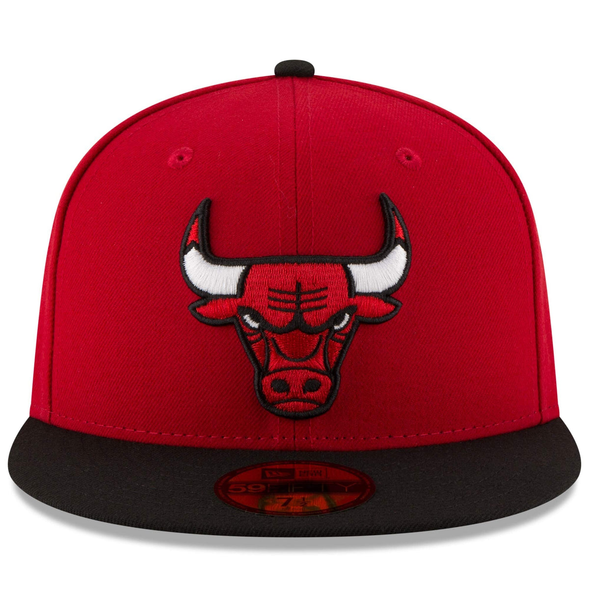 Chicago Bulls New Era Red/Black Official Team Color 2Tone 59FIFTY Fitted Hat for Men product image 2, provided for visual