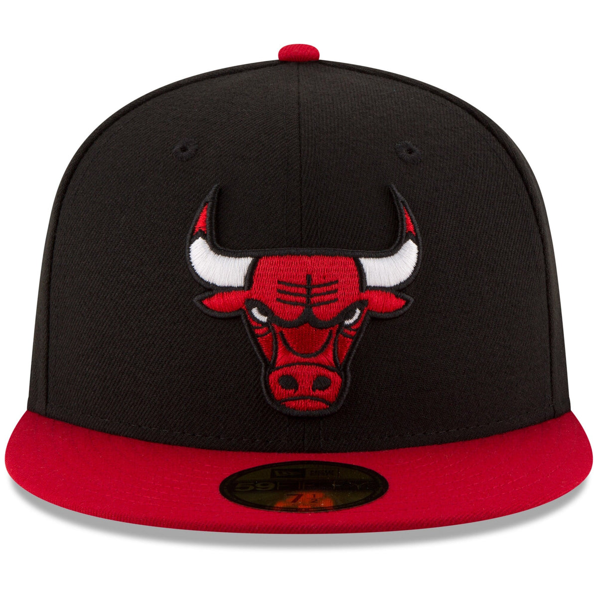 Chicago Bulls New Era Black/Red Official Team Color 2Tone 59FIFTY Fitted Hat for Men product image 2, provided for visual
