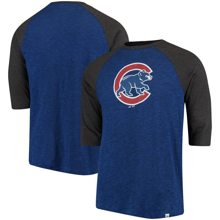 Chicago Cubs Grueling Ordeal 3/4 Sleeve Crew Neck T-Shirt for Men product image 1, provided for visual reference and product