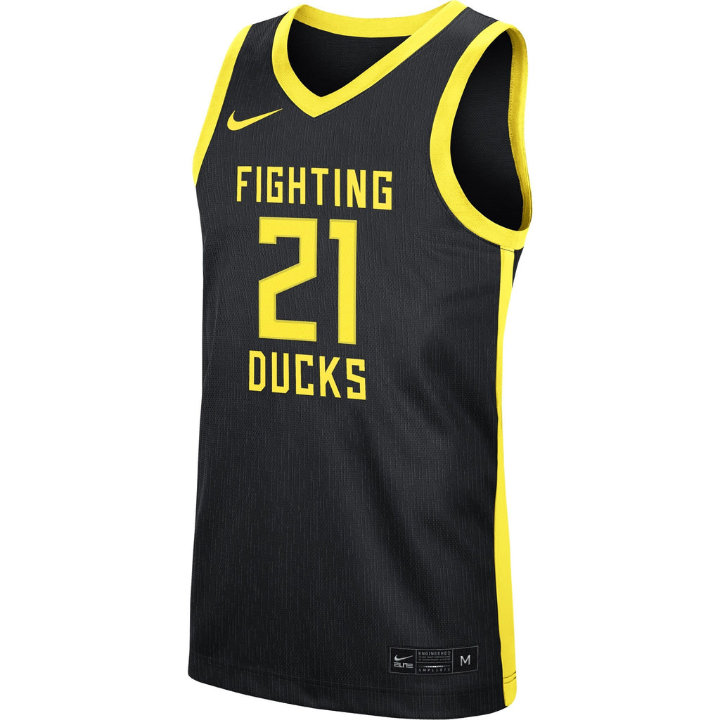 Oregon Ducks Nike Replica #21 Basketball Jersey – Black for Men product image 3, provided for visual reference and product