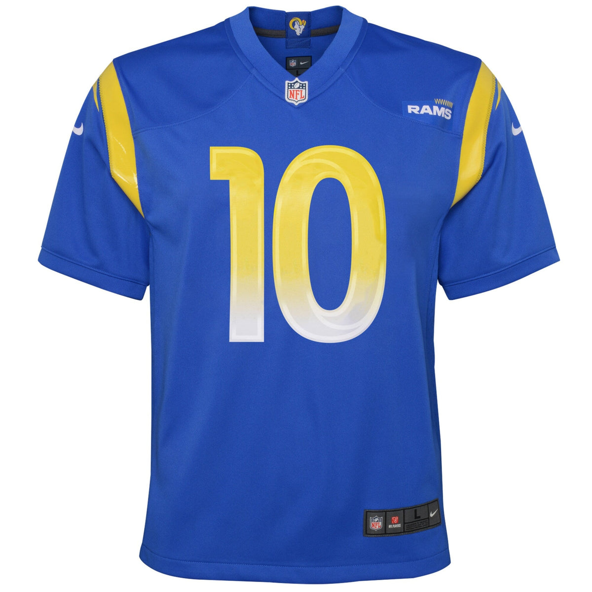 Youth Los Angeles Rams Cooper Kupp Nike Royal Game Jersey product image 2, provided for visual reference and product detail