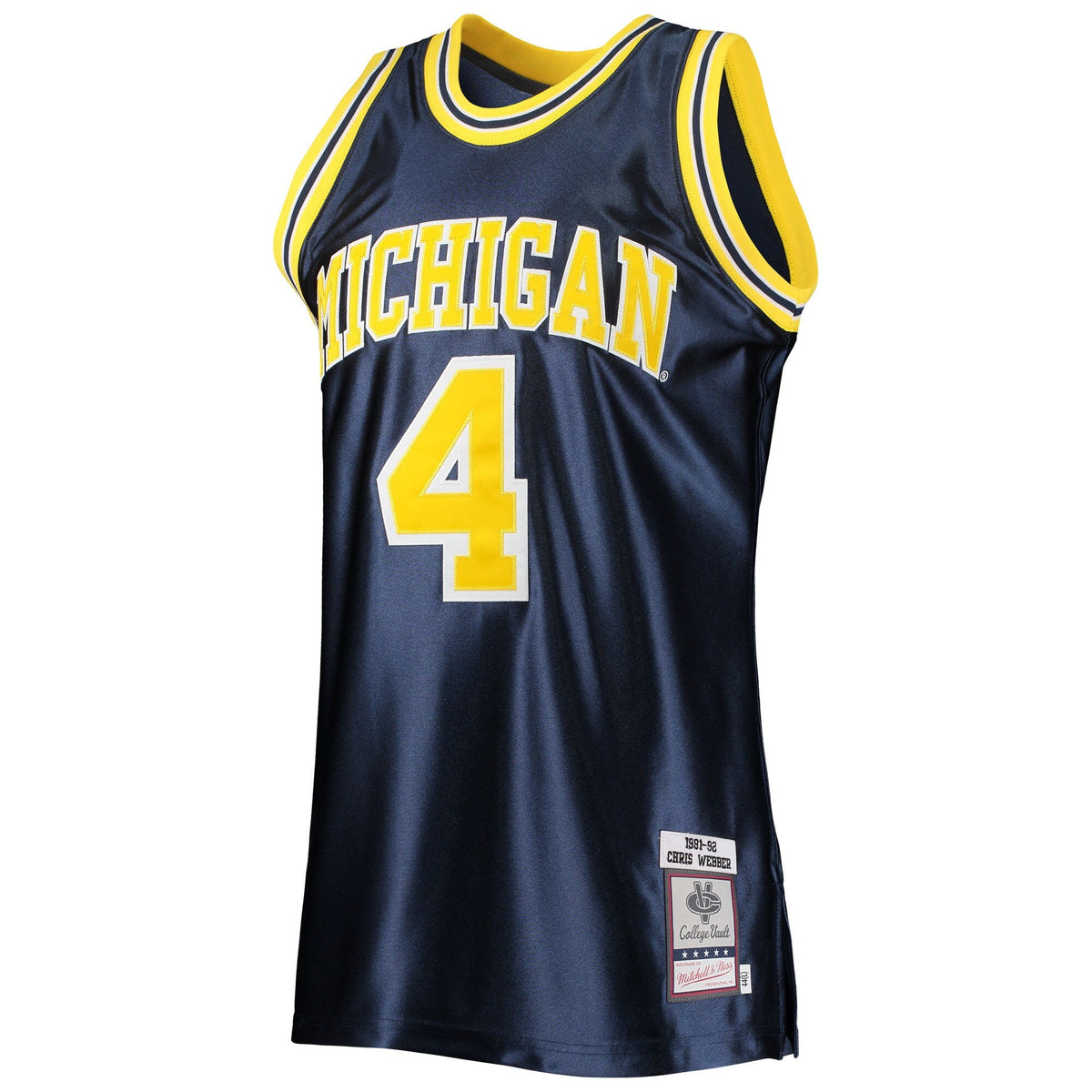 Chris Webber Michigan Wolverines Mitchell & Ness 1991-92 Authentic Throwback College Jersey - Navy product image 2, provided