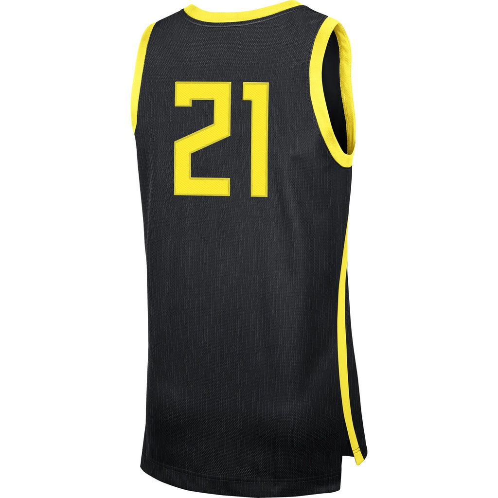 Oregon Ducks Nike Replica #21 Basketball Jersey – Black for Men product image 2, provided for visual reference and product