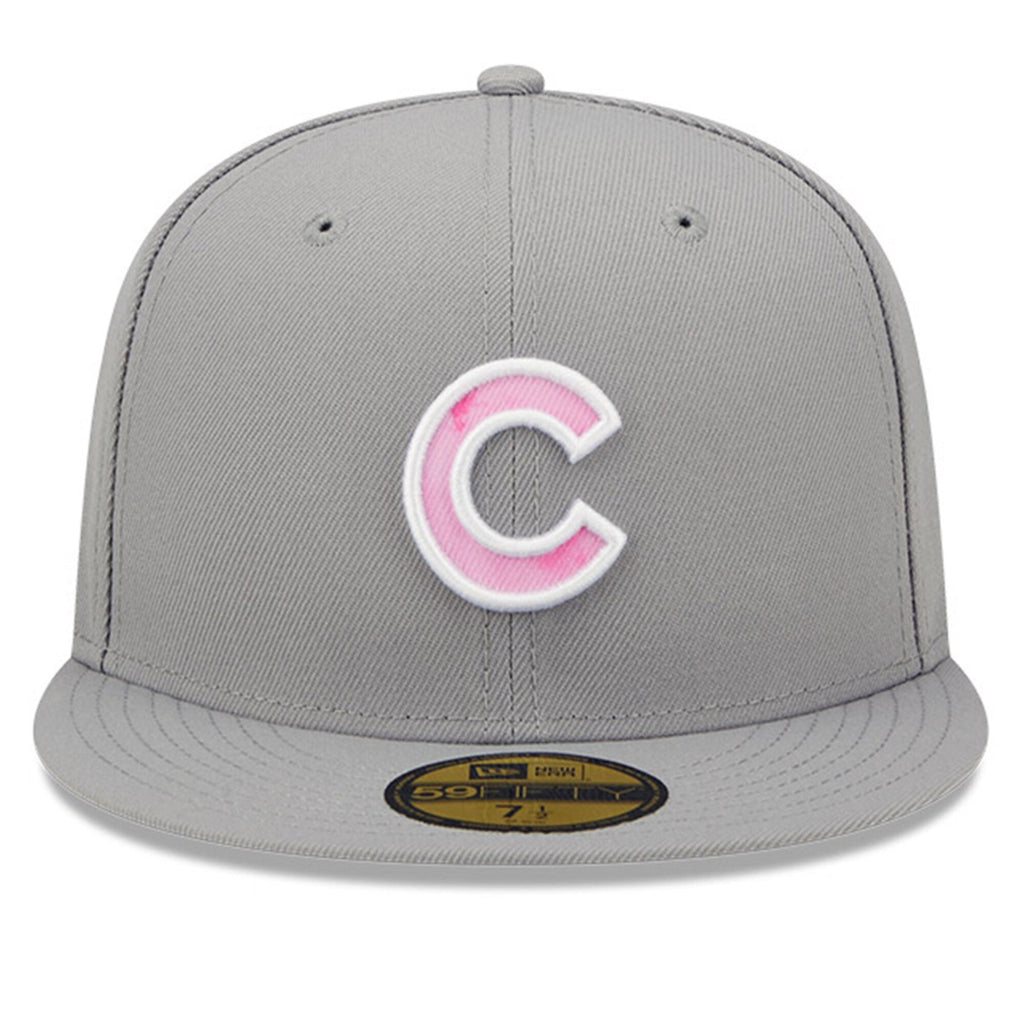 Chicago Cubs 2022 Mother's Day New Era Gray/ Pink Authentic Collection 59FIFTY Fitted Hat product image 2, provided for