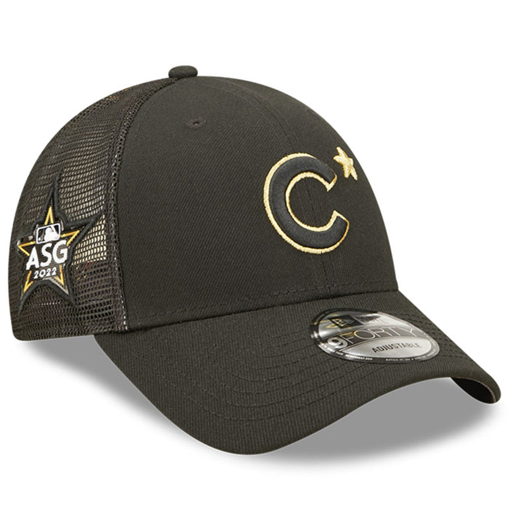 Chicago Cubs New Era 2022 All Star Game Black/Gold 9FORTY Adjustable Hat product image 1, provided for visual reference and