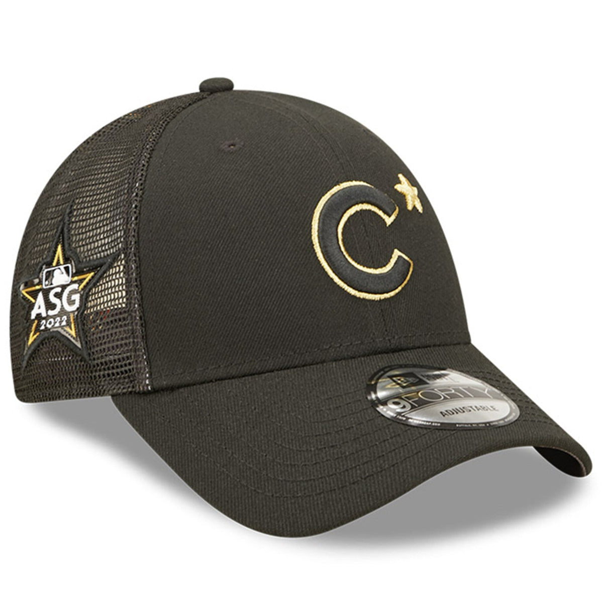 Chicago Cubs New Era 2022 All Star Game Black/Gold 9FORTY Adjustable Hat product image 1, provided for visual reference and
