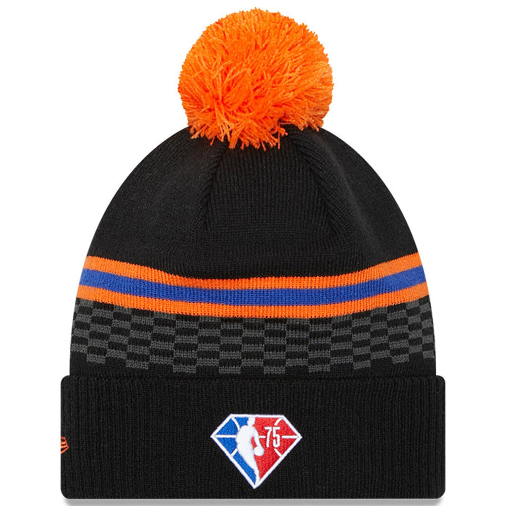 New York Knicks '21 NBA City Edition New Era Black Cuffed Knit Hat product image 2, provided for visual reference and